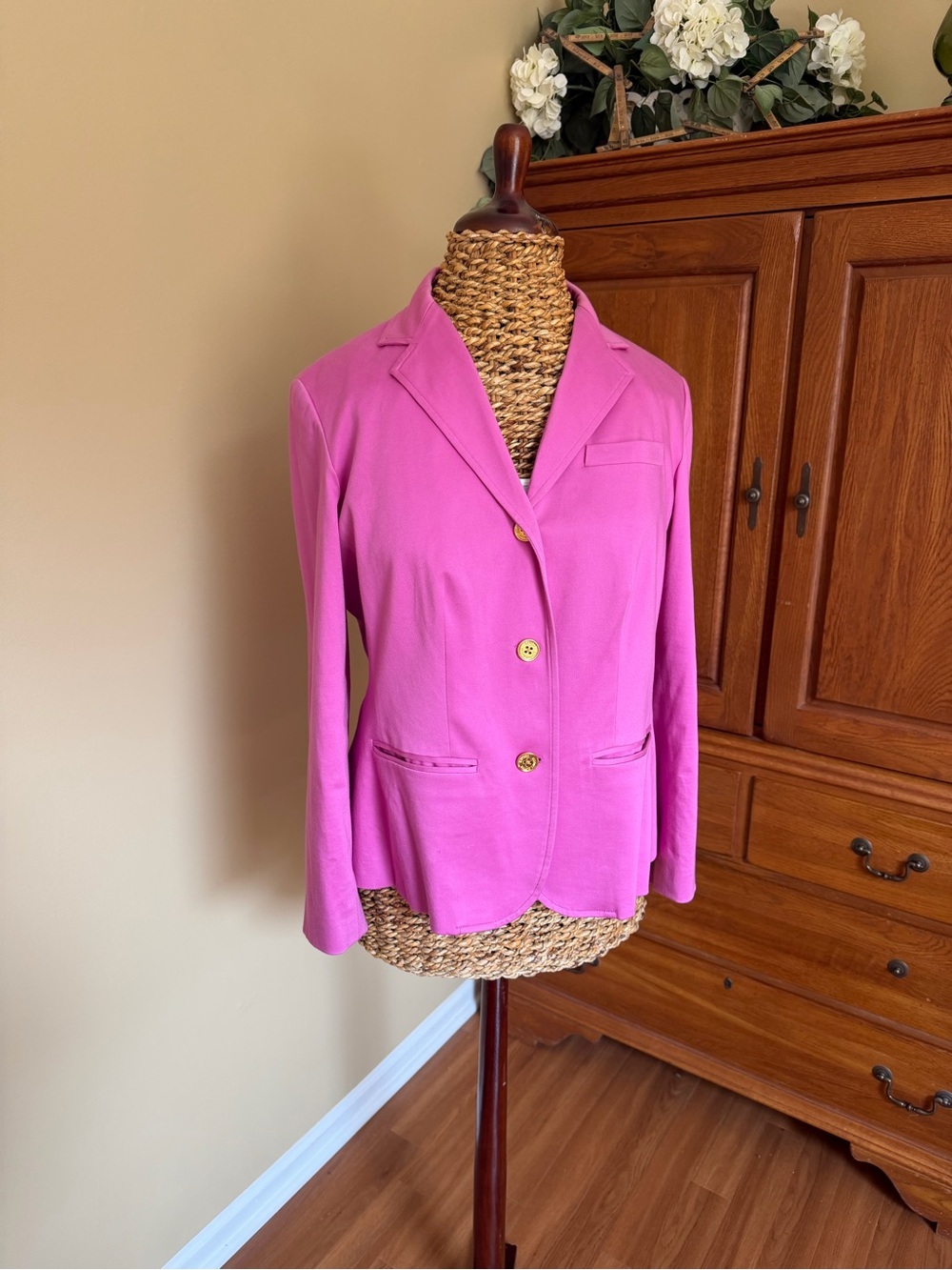 Lauren Ralph Lauren bubblegum pink blazer jacket